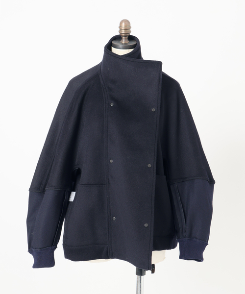 Room no.8(ルームエイト)の「Room no.8 ルームエイト Cash Hi/N Short Dot コート R8C9111 305K(その他アウター・レディース・ネイビー・FREE)」の2枚目の写真