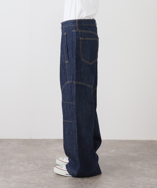 Guess（ゲス）の「GUESS/ゲス GO SEAMED WIDE LEG（デニムパンツ・レディース・ネイビー・24/25）」の4枚目の写真