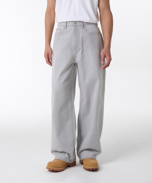 MUSINSA STANDARD（ムシンサスタンダード）の「ピグメントワイドデニムパンツ[グレー]（デニムパンツ・メンズ・その他・29/30/31/33/26/27/28/40/38/42/36/34/32）」の11枚目の写真