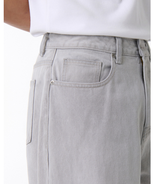 MUSINSA STANDARD（ムシンサスタンダード）の「ピグメントワイドデニムパンツ[グレー]（デニムパンツ・メンズ・その他・29/30/31/33/26/27/28/40/38/42/36/34/32）」の7枚目の写真