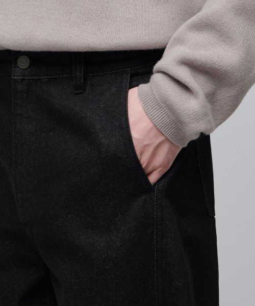 MUSINSA STANDARD（ムシンサスタンダード）の「ツイストセミバルーンデニムパンツ[ローブラック]（デニムパンツ・メンズ・その他・40/38/42/36/34/32/30/31/33/26/27/28/29）」の9枚目の写真