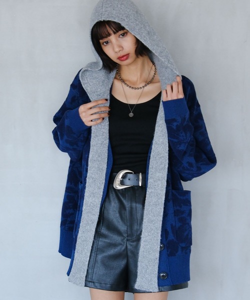 PAGEBOY（ページボーイ）の「フードマフラー（マフラー・レディース・グレー/ブラック・FREE）」の6枚目の写真