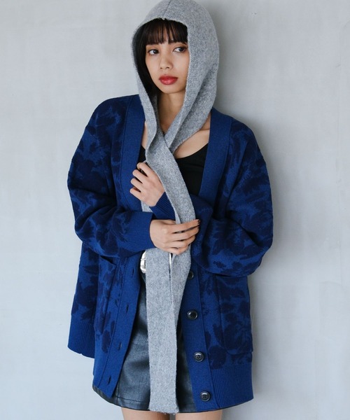 PAGEBOY（ページボーイ）の「フードマフラー（マフラー・レディース・グレー/ブラック・FREE）」の7枚目の写真