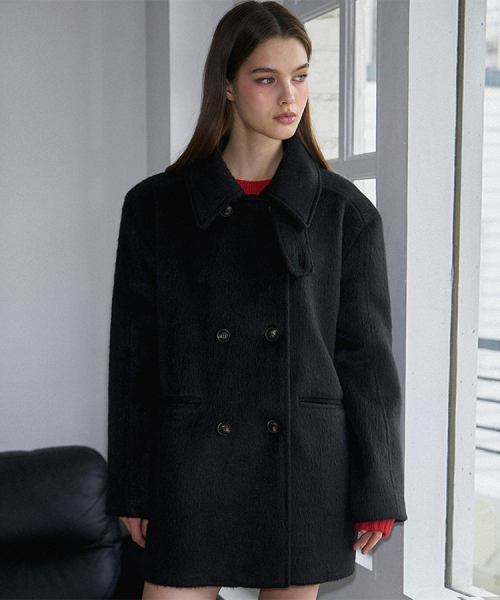 ROSEFRANTZ（ロゼフランツ）の「High Neck Half Coat [Black]（チェスターコート・レディース・ブラック・FREE）」の2枚目の写真