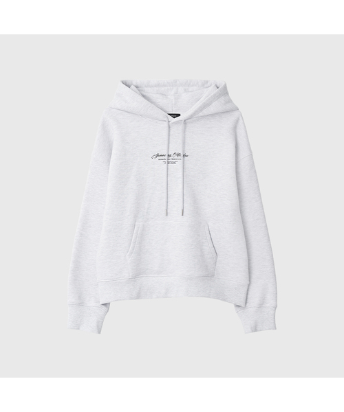 LOOKAST(ルックキャスト)の「ウィンターシグネチャーシーズナル起毛フードパーカー_ホワイトグレー(Tシャツ/カットソー・レディース・ホワイト・FREE)」の1枚目の写真