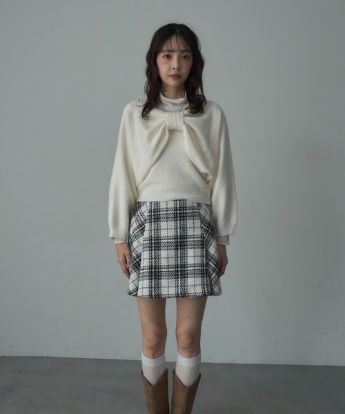 Nadana（ナダナ）の「リボンニットプルオーバー（ニット/セーター・レディース・オフホワイト/ブラック/レッド・FREE）」の16枚目の写真