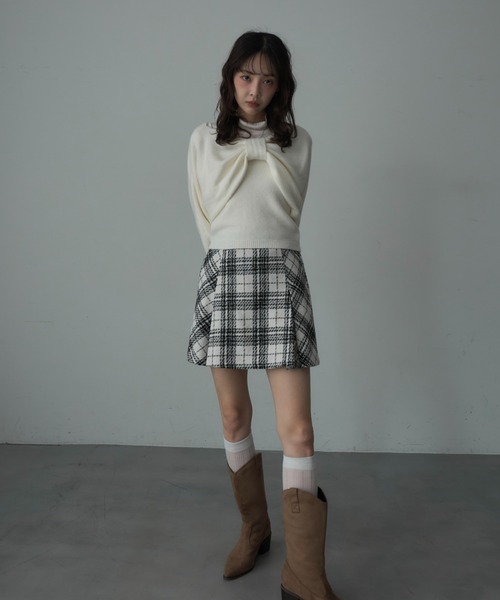 Nadana（ナダナ）の「リボンニットプルオーバー（ニット/セーター・レディース・オフホワイト/ブラック/レッド・FREE）」の18枚目の写真