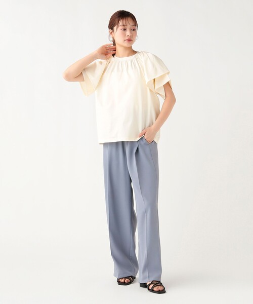 BEAMS HEART(ビームスハート)の「袖フリル プルオーバー(Tシャツ/カットソー・レディース・オフホワイト/ブラック/イエロー系その他4/ブラウン系その他2・FREE)」の10枚目の写真