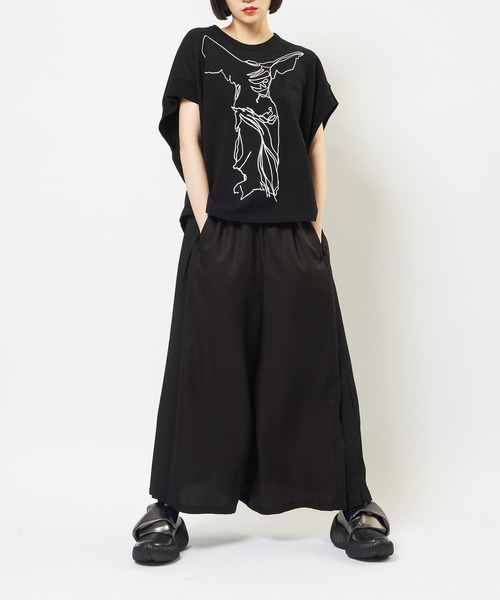 gomme(ゴム)の「プリーツツイルパンツ(その他パンツ・レディース・ブラック・MEDIUM)」の2枚目の写真