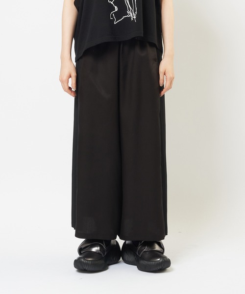 gomme(ゴム)の「プリーツツイルパンツ(その他パンツ・レディース・ブラック・MEDIUM)」の11枚目の写真