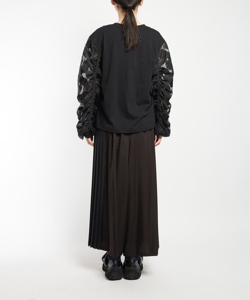 gomme(ゴム)の「プリーツツイルパンツ(その他パンツ・レディース・ブラック・MEDIUM)」の10枚目の写真