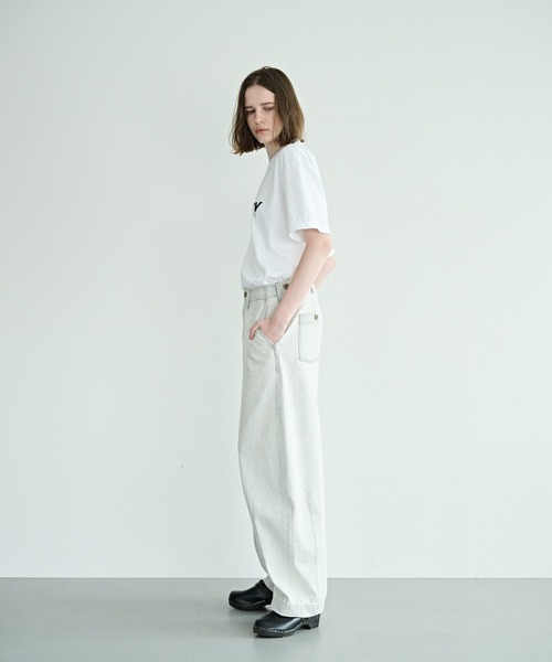 kha:ki(カーキ)の「「KHA:KI / カーキ」オーバルワイドトラウザー(その他パンツ・レディース・グレー系/ライトインディゴブルー/ベージュ/オリーブ・2/1)」の7枚目の写真