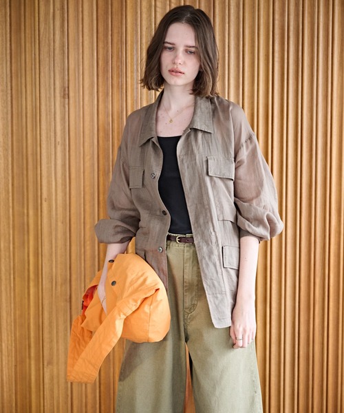 kha:ki(カーキ)の「「KHA:KI / カーキ」オーバルワイドトラウザー(その他パンツ・レディース・グレー系/ライトインディゴブルー/ベージュ/オリーブ・2/1)」の18枚目の写真