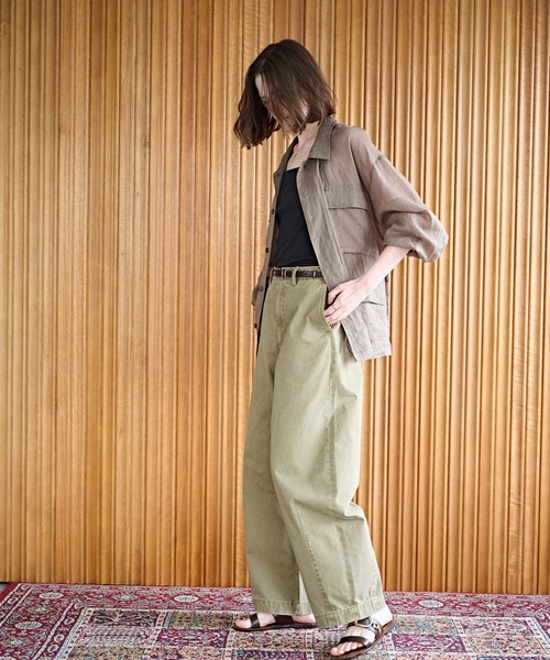 kha:ki(カーキ)の「「KHA:KI / カーキ」オーバルワイドトラウザー(その他パンツ・レディース・グレー系/ライトインディゴブルー/ベージュ/オリーブ・2/1)」の19枚目の写真