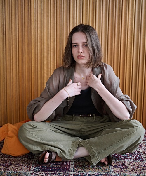 kha:ki(カーキ)の「「KHA:KI / カーキ」オーバルワイドトラウザー(その他パンツ・レディース・グレー系/ライトインディゴブルー/ベージュ/オリーブ・2/1)」の20枚目の写真