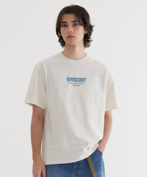 COVERNAT(カバーナット)の「スモールタイポグラフィックTシャツアイボリー(Tシャツ/カットソー・レディース・その他・X-SMALL/SMALL/MEDIUM/LARGE/X-LARGE/XX-LARGE)」の1枚目の写真