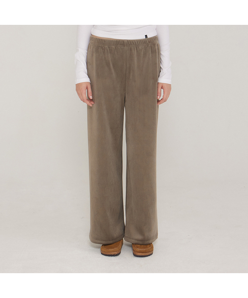 DEARSTALKER(ディアストーカー)の「D. BASIC VELOUR WIDE PANTS - 4 COLOR(その他パンツ・レディース・Cream/チャコール/ブラック/ダークブラウン・FREE)」の4枚目の写真