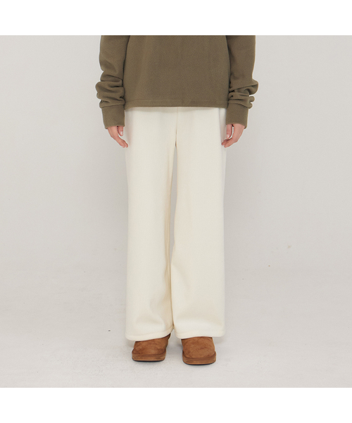DEARSTALKER(ディアストーカー)の「D. BASIC VELOUR WIDE PANTS - 4 COLOR(その他パンツ・レディース・Cream/チャコール/ブラック/ダークブラウン・FREE)」の1枚目の写真