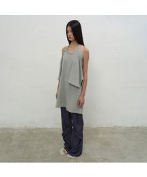 LCDC TM（エルシーディーシーティーエム）の「HALTERNECK OVERSIZED T-SHIRT (MELANGE GREY)（Tシャツ/カットソー）」
