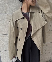 nananamoe（ナナナモエ）の「overlap front half trench coat（トレンチコート）」