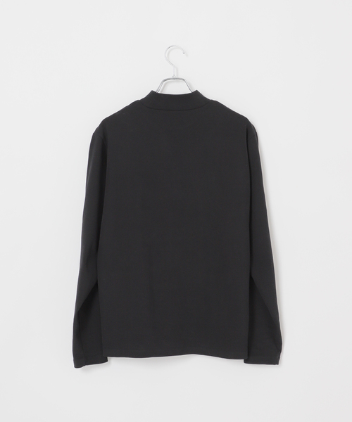 B.C STOCK（ベーセーストック）の「起毛 スムースモックネックロングスリーブTシャツ（Tシャツ/カットソー・メンズ・ブラック/ホワイト・SMALL/MEDIUM/LARGE）」の13枚目の写真
