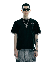 OURPOCKETS（アワーポケッツ）の「Grid What Matter T-Shirt (Z Black)（Tシャツ/カットソー）」