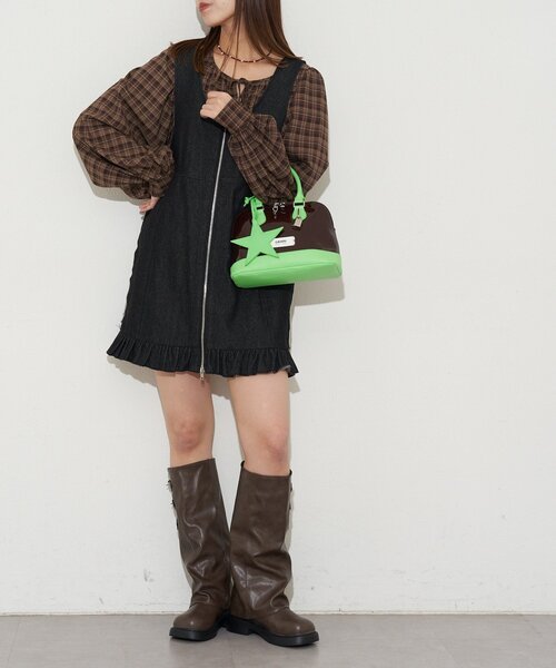 GRAIN(グレイン)の「【GRAIN/グレイン】スターチャームエナメルボストンバッグ(トートバッグ・レディース・ブラウン/ネイビー/イエロー・FREE)」の13枚目の写真