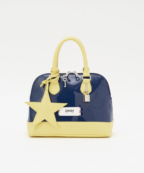 GRAIN(グレイン)の「【GRAIN/グレイン】スターチャームエナメルボストンバッグ(トートバッグ・レディース・ブラウン/ネイビー/イエロー・FREE)」の17枚目の写真