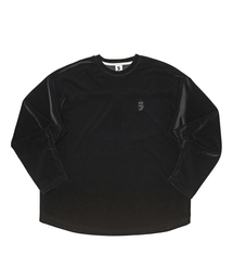 A NOTHING（アナッシング）の「DROP-SHOULDER VELVET TEE (Black)（Tシャツ/カットソー）」