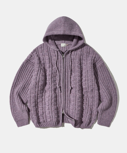 Diamond Layla(ダイアモンドレイラ)の「Purple Gradation Hooded Zip-Up Cardigan C9(パーカー・レディース・その他・FREE)」の1枚目の写真