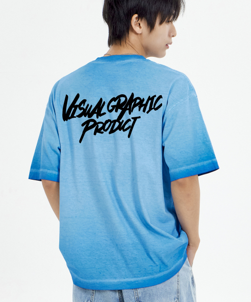 BY.L(バイエル)の「フェイドピグメントグラフィットロゴ半袖Tシャツブルー(Tシャツ/カットソー・メンズ・その他・MEDIUM/LARGE/X-LARGE/XX-LARGE)」の1枚目の写真