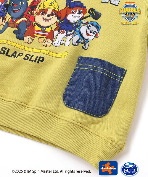 SLAP SLIP(スラップスリップ)の「【「パウ・パトロール」スピンオフ・シリーズ「ラブル&クルー」×SLAPSLIP】デニムポケットトレーナー(90~130cm)(スウェット・キッズ・オフホワイト/ネイビー/イエロー・110cm/120cm/130cm/100cm/90cm)」の19枚目の写真