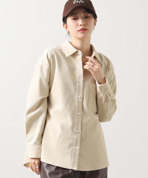 Gready Brilliant（グレディブリリアン）の「コールシャツ（シャツ/ブラウス・レディース・アイボリー/サックスブルー・38）」の10枚目の写真