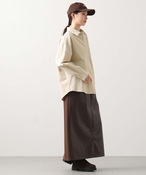 Gready Brilliant（グレディブリリアン）の「コールシャツ（シャツ/ブラウス・レディース・アイボリー/サックスブルー・38）」の4枚目の写真