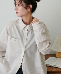 【WEB限定】message刺繍ロングスリーブシャツ