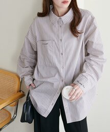 【WEB限定】message刺繍ロングスリーブシャツ
