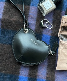 JEANS FACTORY （ジーンズファクトリー）の「[YAHKI/ヤーキ] W FACE レザー ミニポーチ (ハート）（ポーチ）」