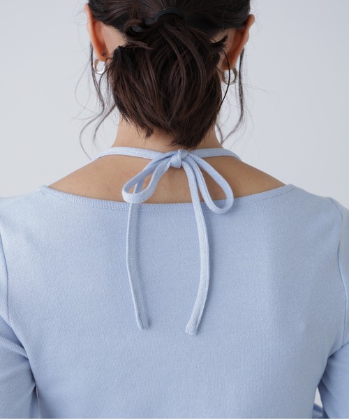 FREE'S MART（フリーズマート）の「◇フロントギャザーデコルテカットソー（Tシャツ/カットソー・レディース・グレー/ホワイト/ホワイト系その他/ブルー・FREE）」の9枚目の写真