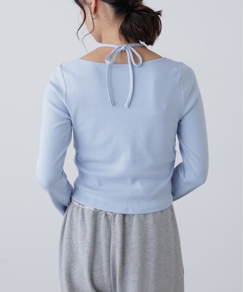 FREE'S MART（フリーズマート）の「◇フロントギャザーデコルテカットソー（Tシャツ/カットソー・レディース・グレー/ホワイト/ホワイト系その他/ブルー・FREE）」の17枚目の写真