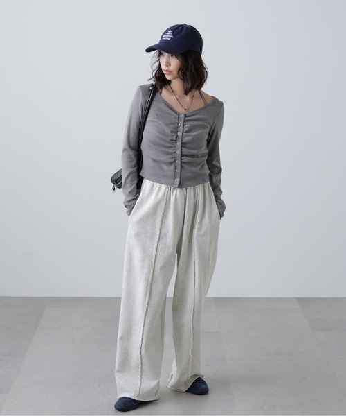 FREE'S MART（フリーズマート）の「◇フロントギャザーデコルテカットソー（Tシャツ/カットソー・レディース・グレー/ホワイト/ホワイト系その他/ブルー・FREE）」の20枚目の写真