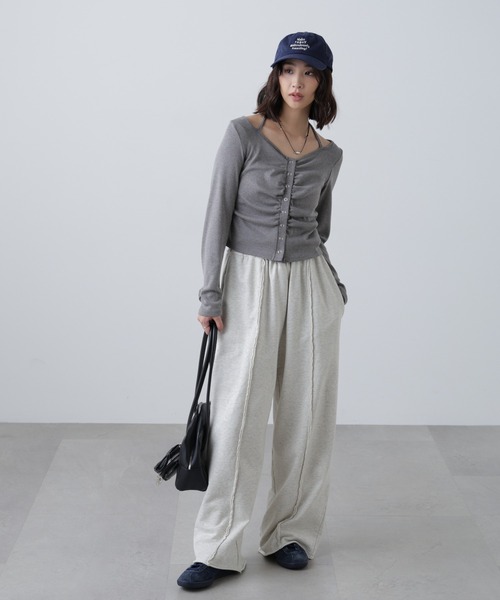 FREE'S MART（フリーズマート）の「◇フロントギャザーデコルテカットソー（Tシャツ/カットソー・レディース・グレー/ホワイト/ホワイト系その他/ブルー・FREE）」の21枚目の写真