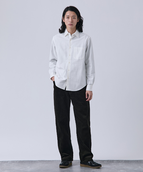 B.C STOCK(ベーセーストック)の「起毛 オックスレギュラーカラーシャツ(シャツ/ブラウス・メンズ・ブラック系その他/ブルー/ホワイト・MEDIUM/LARGE)」の8枚目の写真