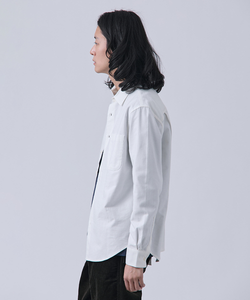 B.C STOCK(ベーセーストック)の「起毛 オックスレギュラーカラーシャツ(シャツ/ブラウス・メンズ・ブラック系その他/ブルー/ホワイト・MEDIUM/LARGE)」の10枚目の写真