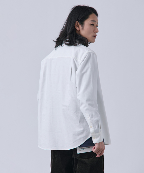 B.C STOCK(ベーセーストック)の「起毛 オックスレギュラーカラーシャツ(シャツ/ブラウス・メンズ・ブラック系その他/ブルー/ホワイト・MEDIUM/LARGE)」の11枚目の写真