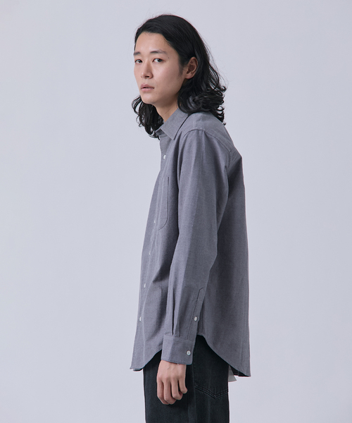 B.C STOCK(ベーセーストック)の「起毛 オックスレギュラーカラーシャツ(シャツ/ブラウス・メンズ・ブラック系その他/ブルー/ホワイト・MEDIUM/LARGE)」の14枚目の写真