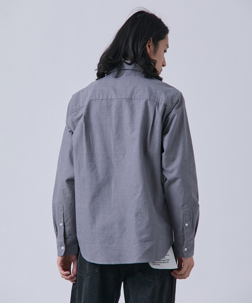 B.C STOCK(ベーセーストック)の「起毛 オックスレギュラーカラーシャツ(シャツ/ブラウス・メンズ・ブラック系その他/ブルー/ホワイト・MEDIUM/LARGE)」の15枚目の写真