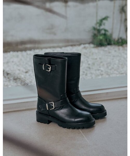 TAGTRAUME(タクトロイメ)の「シンプルバックルストラップハーフブーツ - ブラック(ブーツ・レディース・その他・22.5cm/23cm/24cm/24.5cm/25cm/23.5cm)」の2枚目の写真