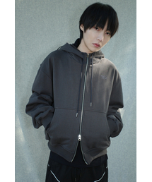 AEIAEIAE（エイエイエ）の「Layered String Hooded Zip-Up [Dark Grey]（パーカー）」