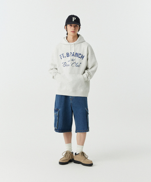 STENDS（ステンズ）の「[M~4XL] ボートクラブフードパーカー_ホワイトメランジ（パーカー・メンズ・その他・MEDIUM/LARGE/X-LARGE/XX-LARGE/XXX-LARGE/XXXX-LARGE）」の2枚目の写真