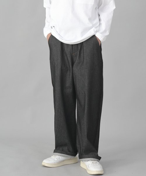 SAINTCREW(セントクルー)の「ブラックPラインEXワイドパンツPLW-341デニムブラック(デニムパンツ・メンズ・その他・MEDIUM/LARGE/X-LARGE)」の6枚目の写真